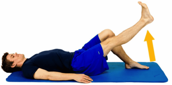 بالا آوردن مستقیم پا حالت خوابیده